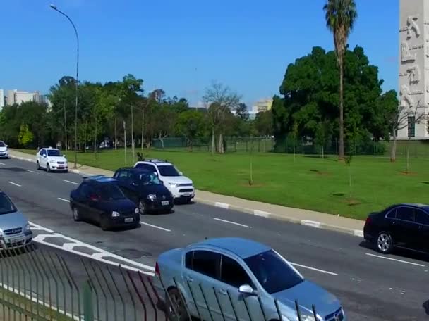 Vista Aérea Ciudad Sao Paulo — Vídeo de stock