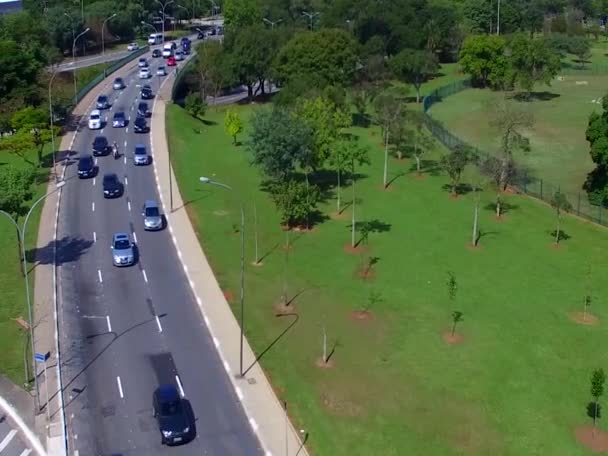 Flygfoto Staden Sao Paulo — Stockvideo