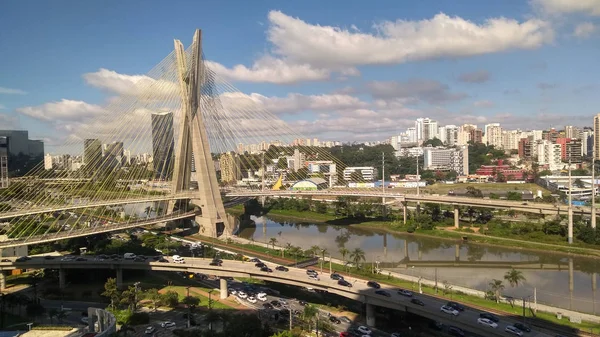 Impozáns Híd Város Sao Paulo Brazília — Stock Fotó