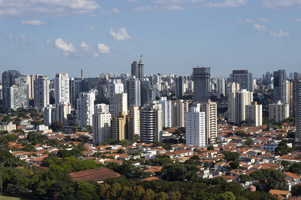 Building the city of Sao Paulo, South America Brazil