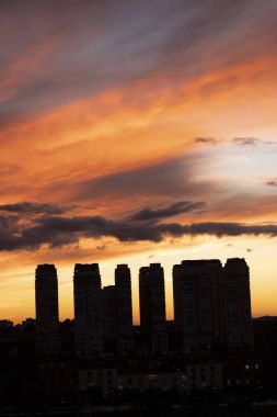 Güzel Sao Paulo manzarası günbatımı - Brezilya - Güney Amerika 
