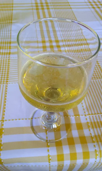 Szklanka Zimnego Piwa Stole — Zdjęcie stockowe