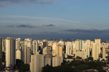 Havadan görünümü city, Sao Paulo, büyük şehirlerin havadan görünümü