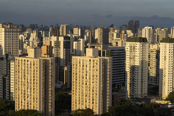 Εναέρια Άποψη Από Την Πόλη Του Σάο Πάολο Αεροφωτογραφία Των — Φωτογραφία Αρχείου