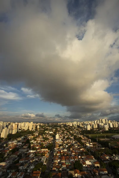 Flygfoto Staden Sao Paulo Flygfoto Över Stora Städer — Stockfoto