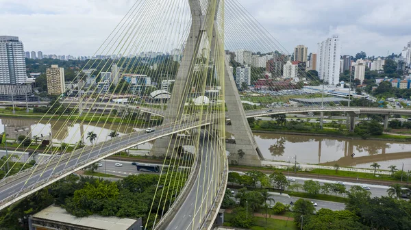 Schrägseilbrücke Sao Paulo City Brasilien Südamerika — Stockfoto