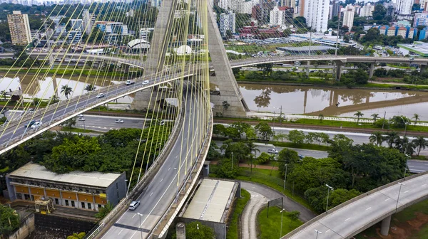 Puente Por Cable Sao Paulo Brasil América Del Sur — Foto de Stock