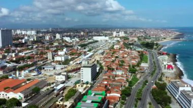 Güzel şehirlerin panoramik manzarası. Fortaleza Şehri, Ceara Eyaleti Brezilya, Güney Amerika. 