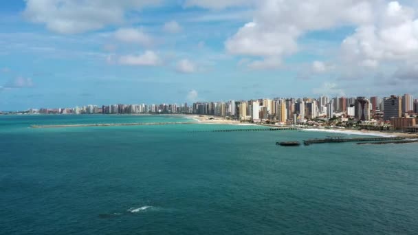 Turizm Şehri Fortaleza Şehri Ceara Eyaleti Brezilya Güney Amerika — Stok video