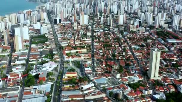 Τουριστική Πόλη Πόλη Της Fortaleza Πολιτεία Της Ceara Βραζιλία Νότια — Αρχείο Βίντεο
