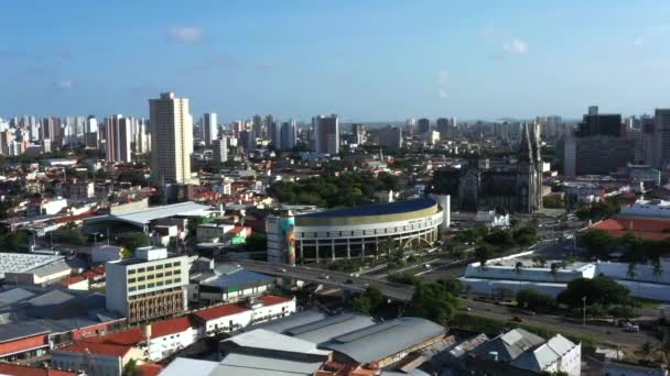 Fortaleza Central Market Metropolitan Cathedral Fortaleza State Ceara Brazil Fortaleza — Stok video