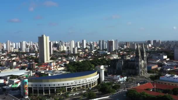 Centrální Trh Fortaleza Metropolitní Katedrála Fortalezy Stát Ceara Brazílie Město — Stock video