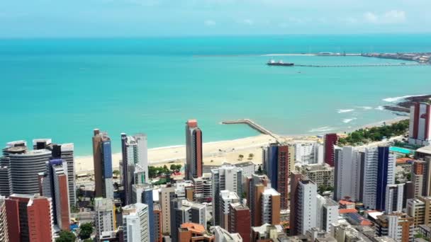 Turiststad Staden Fortaleza Delstaten Ceara Brasilien Sydamerika — Stockvideo