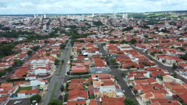 Kleine Städte Brasiliens Die Stadt Botucatu Bezirk Jardim Paraiso Vila — Stockvideo