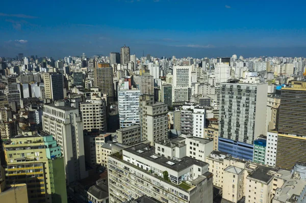 Vista Aérea Residencia Ciudad Abarrotada Fondo Del Paisaje Urbano Ciudad — Foto de Stock