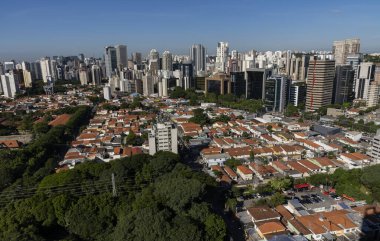 Sao Paulo, Brezilya, Güney Amerika 'nın panoramik manzarası. 