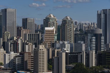 Sao Paulo, Brezilya, Güney Amerika 'nın panoramik manzarası. 