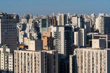 Sao Paulo, Brezilya, Güney Amerika 'nın panoramik manzarası. 