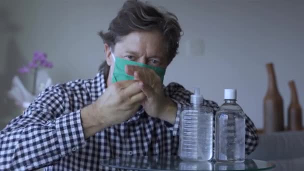 Alcohol Gel Wash Your Hands Covid Coronavirus — Stock Video