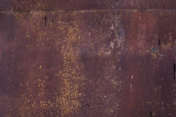 オレンジ錆腐食シート金属。背景に鉄の古いテクスチャの作品. — ストック写真