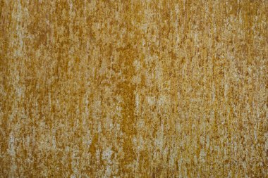 Boyanmış metal paslı arka plan. Metal pas dokusu. Erozyon metali. Dışarıdaki paslı metal duvarda çizik ve kirli doku var..