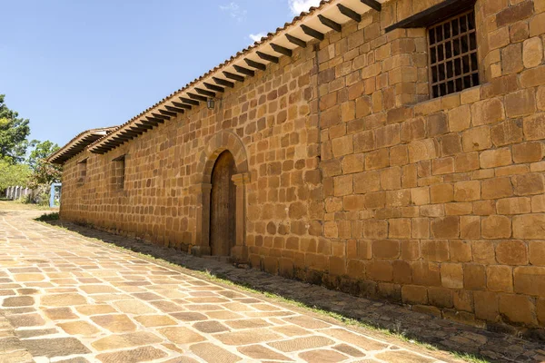 Santa Barbara Chapel Buitenmuur Barichara Colombia — Stockfoto