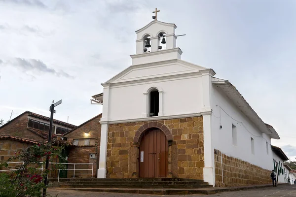 Fachada Capilla San Antonio Barichara Colombia — Foto de Stock