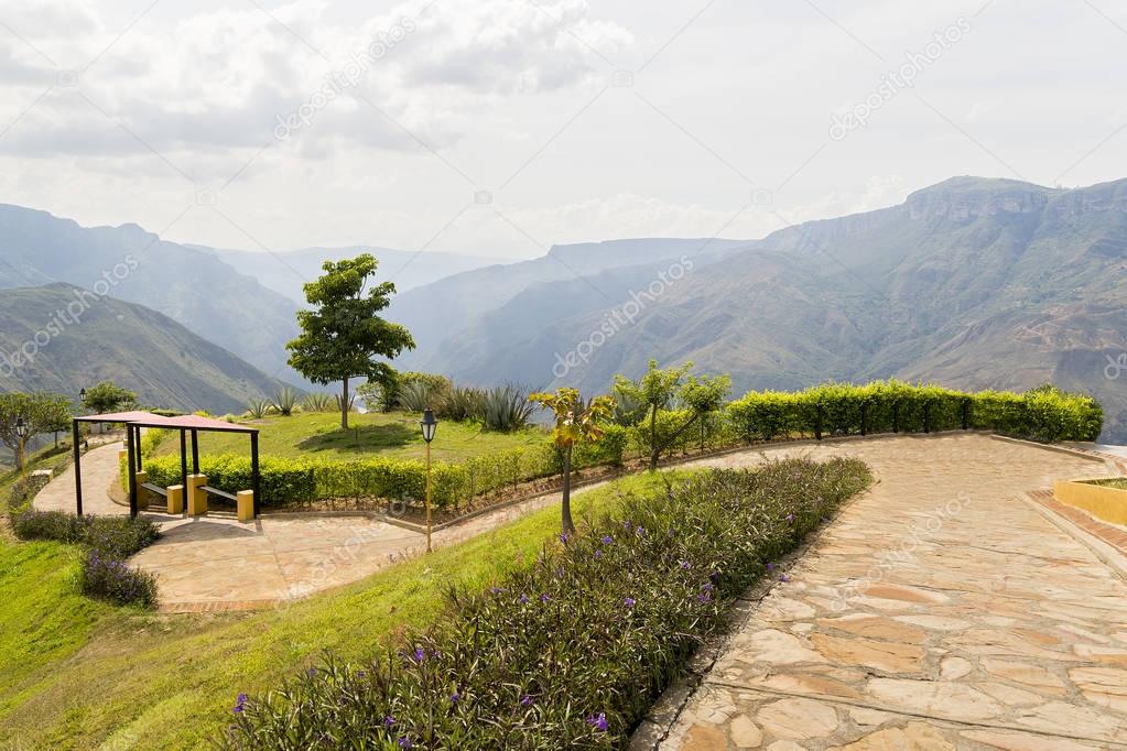 Walking around Chicamocha National Park in Colombia