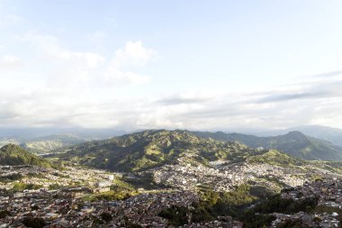 Cityscapes of the City from Polish Corridor's Lookout in Manizales, Colombia.