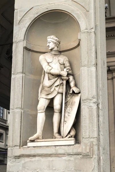 Sculture Antiche Piazza Della Signoria Firenze Regione Toscana Italia — Foto Stock