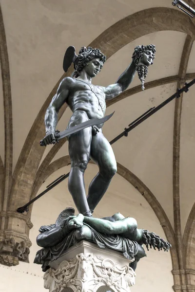 Antiguas Esculturas Piazza Della Signoria Florencia Región Toscana Italia — Foto de Stock