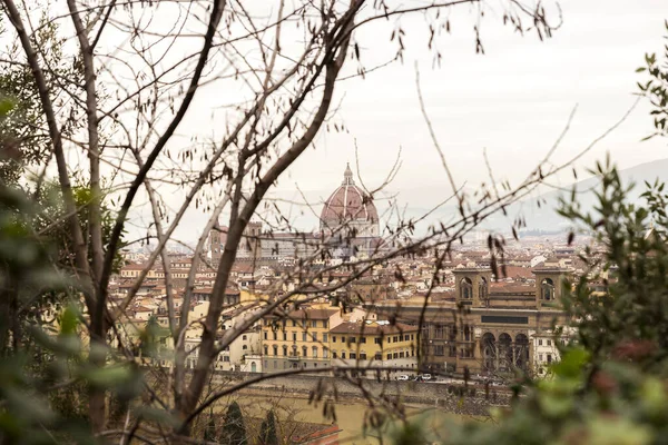 Fantastiska Stadsbilder Från Piazzale Michelangelo Lookout Florens Italien — Stockfoto