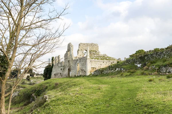 Sights Ruins Requisenzs Castle Buscemi Province Syracuse Italy — Stock Photo, Image