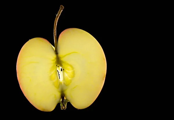 Apple on a black background