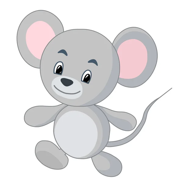 Милая мышка. Смешная векторная иллюстрация . — стоковый вектор