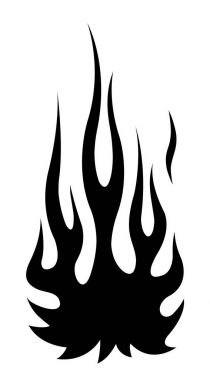 Klasik kabile zamanı kas araç alev kiti. Vektör çizim.