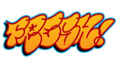 Özelleştirilebilir renkler kentsel graffiti tarzında vektör taze kelime yazı.