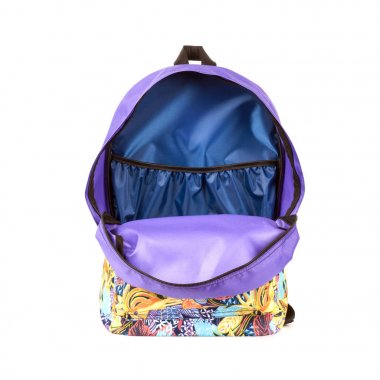 Beyaz arka plan üzerinde izole sırt çantası. Çocuk okul çantası, Evrak Çantası'nı gençler için renkli