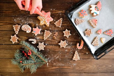 Zencefilli bisküvi ve Noel dekorasyon