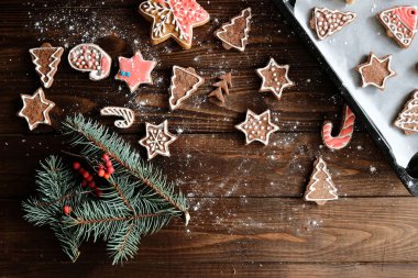 Zencefilli bisküvi ve Noel dekorasyon