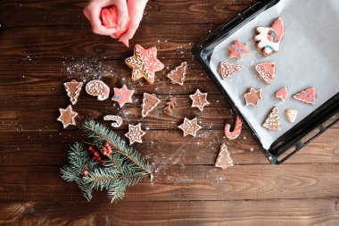 Zencefilli bisküvi ve Noel dekorasyon
