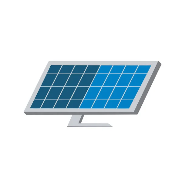 Sistema Painel Solar Fotovoltaico Isolado Sobre Fundo Branco Ilustração Estilo — Fotografia de Stock