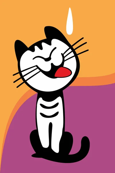 Mutlu kedi ve süt