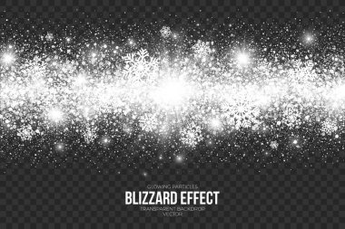 Saydam arka plan vektör üzerinde kar Blizzard etkisi