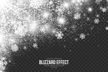 Saydam arka plan vektör üzerinde kar Blizzard etkisi