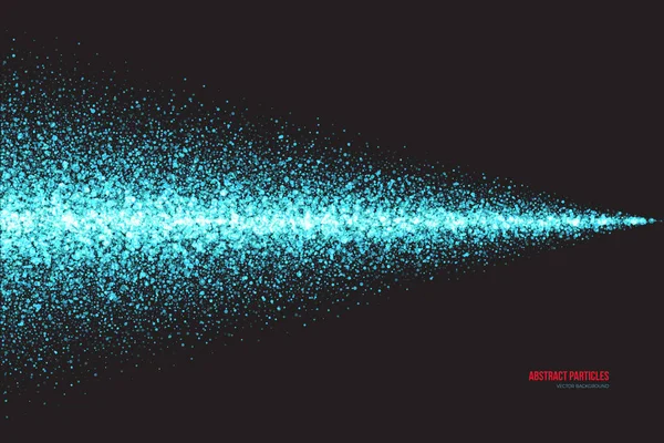 Cian Shimmer brillantes partículas redondas fondo vectorial — Archivo Imágenes Vectoriales