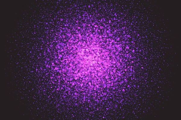 粒子のベクトルの背景ラウンド光る紫ラメ — ストックベクタ