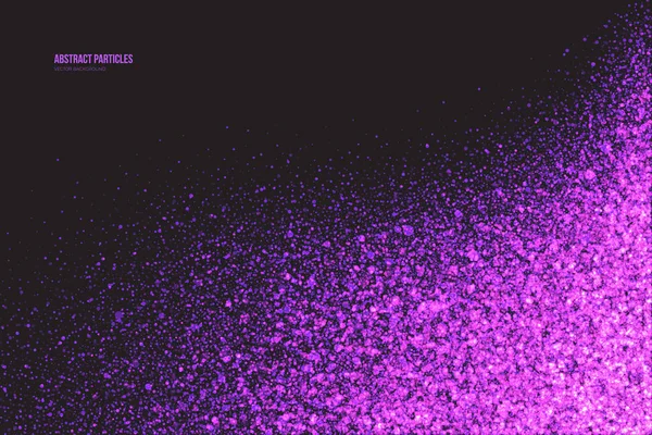 Violett schimmern leuchtende runde Partikel Vektor Hintergrund — Stockvektor