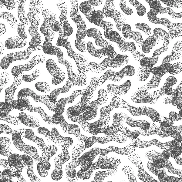 ベクトル抽象的点描奇妙なシームレス パターン — ストックベクタ