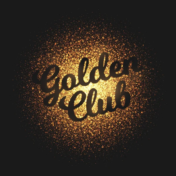 Golden Club Partículas Brillantes Vector Fondo — Archivo Imágenes Vectoriales